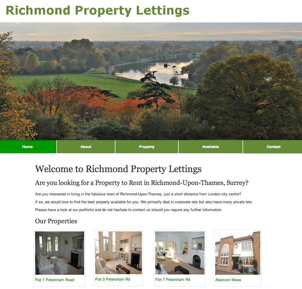 Richmond Property Lettings is a property letting website
